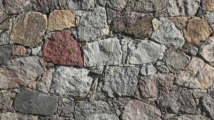 Fieldstone-wall of a barn