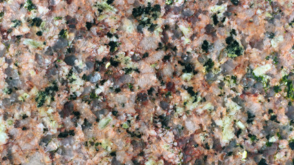 Texture of the polished surface of Herefoss granite, macro shot