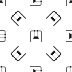 Swing pattern seamless black