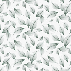 linear vector pattern, repeating abstract leaves,  line of leaf or flower, floral. graphic clean design for fabric, event, wallpaper etc. pattern is on swatches panel.