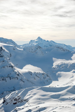 snow-capped peaks of the mountains of the Caucasian ridge