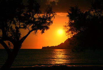 Fototapeta na wymiar Sonnenuntergang Kreta