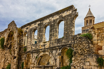 Fototapeta premium Ruins in Croatia, Split, Diocletian palace wall