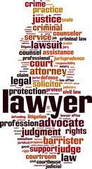 Obraz premium Lawyer word cloud