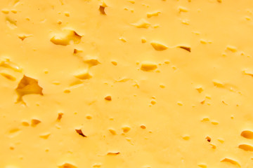 Texture of the sliced cheese for background
