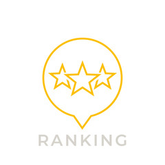 ranking icon on white