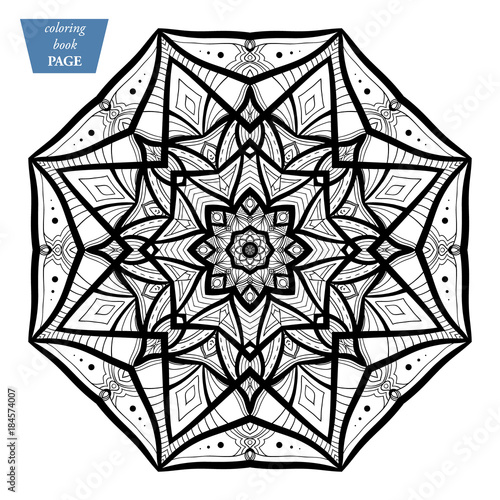 Mandala Coloring Page Vintage Decorative Elements Oriental Pattern Vector Illustration Flower