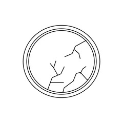  circular mirror icon image