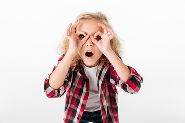 Portrait of a shocked little girl