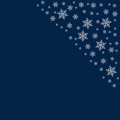 frame of snowflakes. Christmas background. To design posters, postcards, greeting, invitation for the new year.