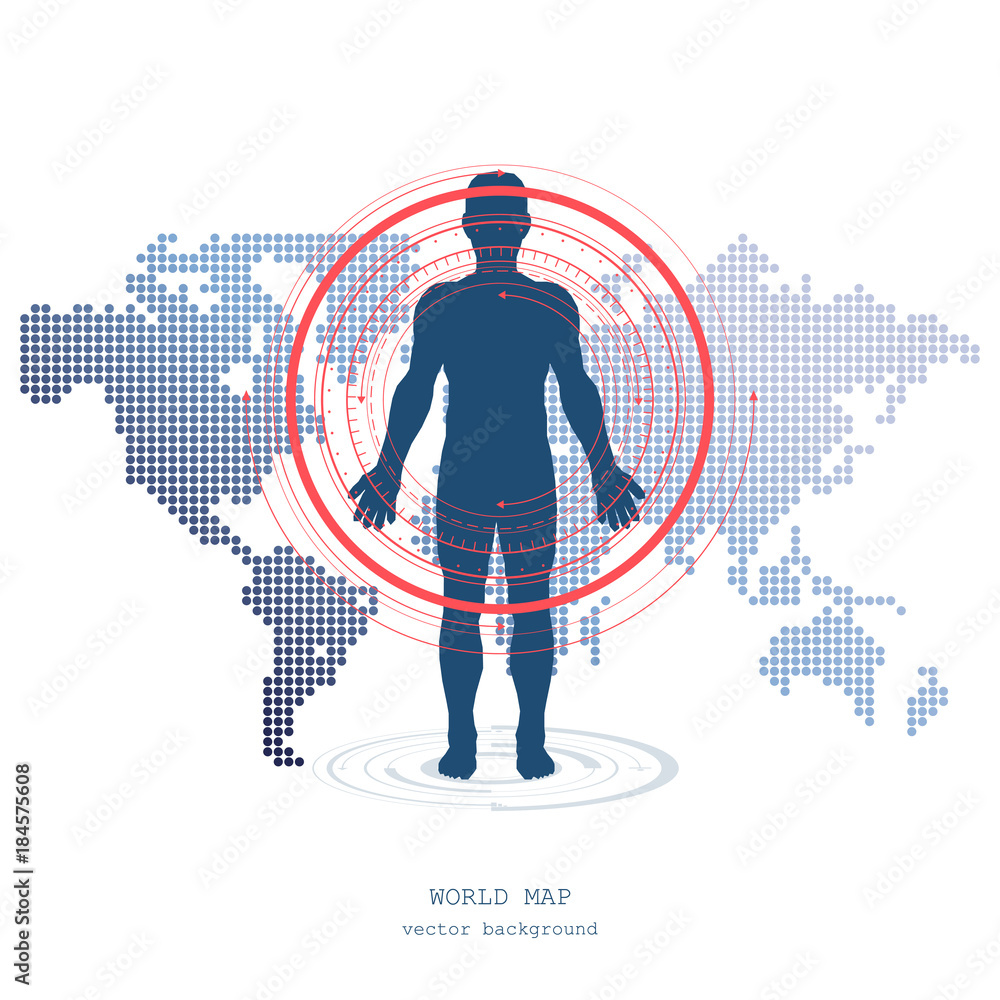 Poster global network connection. world map technology composition concept of global business. vector illus