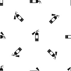 Fire extinguisher pattern seamless black