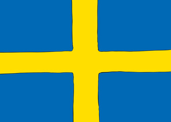 Swedish Nordic Cross Flag