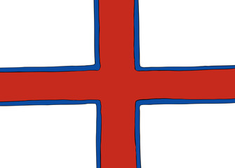 Obraz premium Symmetrical Nordic Cross Flag