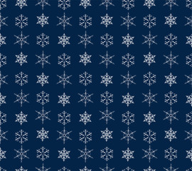 Christmas seamless pattern with snowflakes abstract background. Holiday design for Christmas and New Year fashion prints.