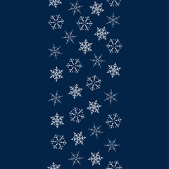 Naklejka na ściany i meble frame of snowflakes. Christmas background. To design posters, postcards, greeting, invitation for the new year.