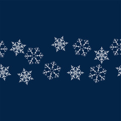 frame of snowflakes. Christmas background. To design posters, postcards, greeting, invitation for the new year.