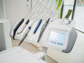 Fototapeta na wymiar Closeup of dental drills in dentists office