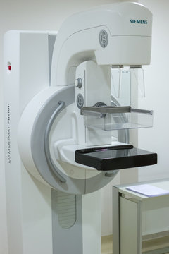 Zagreb, Croatia - June 14, 2017: mammogram machine in a clinic, test for prevention of breast cancer