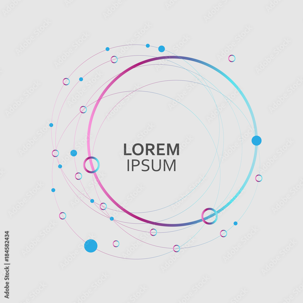 Poster set pattern circle abstract background. creative design elements with round shape
