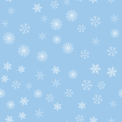 Christmas seamless pattern with snowflakes abstract background. Holiday design for Christmas and New Year fashion prints.