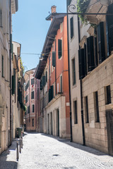 Fototapeta premium View of building on the street in Verona, Italy