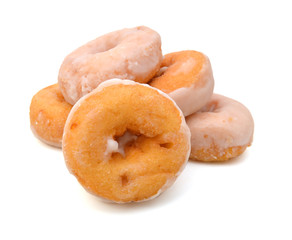 Sugary donut isolated on a white background