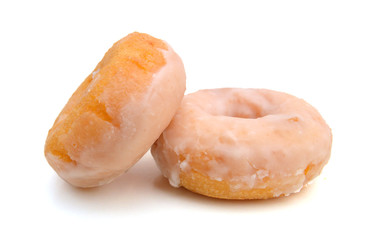 Sugary donut isolated on a white background