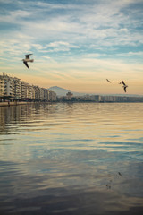 Thessaloniki Port View, using tilt and shif lens, Golden Hour