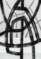A monochrome painted abstract image.
