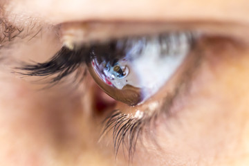 Close up a woman's eye