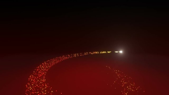 Happy Valentine's Day. Festive abstract background with inscription and sparkling particles.