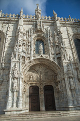 Fototapeta na wymiar Jerónimos Monastery or Hieronymites Monastery, Lisbon, Portugal