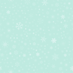 Fototapeta na wymiar Christmas festive seamless pattern of snowflakes. For design postcards, greeting, invitation.