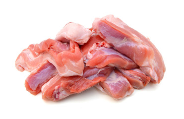 Pork belly isolated on white background