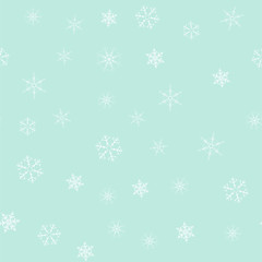 Christmas festive seamless pattern of snowflakes. For design postcards, greeting, invitation.