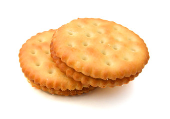 Cracker isolated on over white background