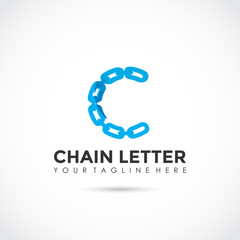 Abstract Letter Chain Logo Design. Vector Illustrator Eps.10