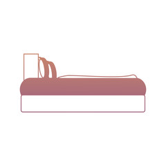bed with pillows icon