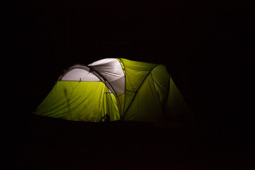 Tent in the night