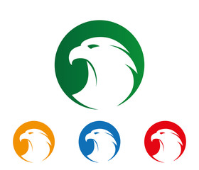 majestic brave mighty eagle simple vector logo design
