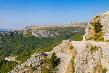 Fototapeta na wymiar view of the mountains in karst, Croatia