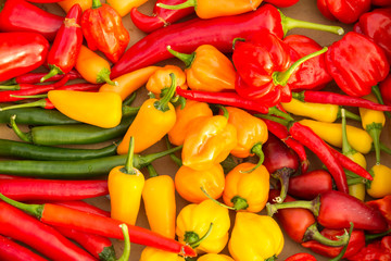 pimientos y guindillas de colores