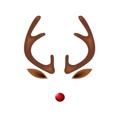 Reindeer with red nose template