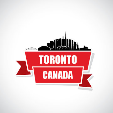 Toronto skyline - ribbon banner - Canada