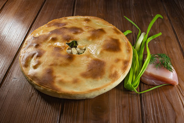 pie with meat and onions
