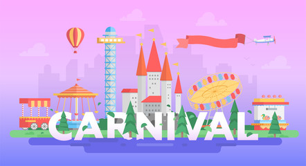 Carnival - modern vector banner illustration