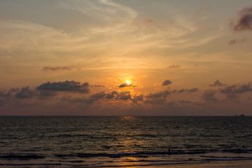 sea sand thailand sunset