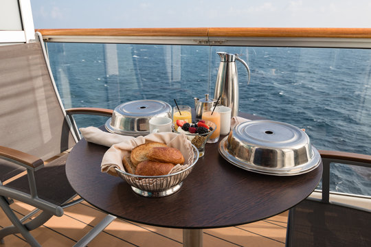 Breakfast On A Cruise Ship Balcony.