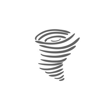 Icon tornadoes in the linear flat style. vector illustration isolate on a white background. easy to use